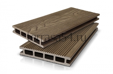 Террасная доска ДПК ExtraWood Forest 3D Bark Strong Teak (Тик), глубокое тиснение